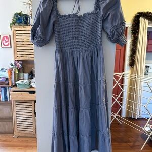 Hill House Blue Gingham Puff Sleeve Dress